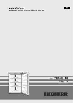 Liebherr SIBP 1650 Refrigerateur encastrable 1 porte Manuel du propriétaire