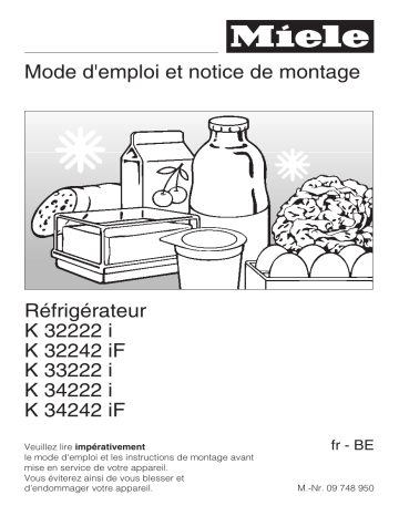 Miele K 33222 i Refrigerateur encastrable 1 porte Manuel du propriétaire | Fixfr