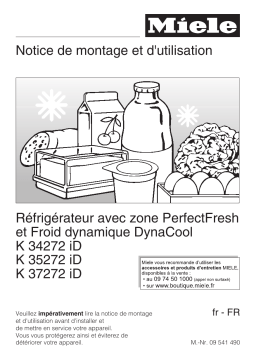 Miele K 34272 iD Refrigerateur encastrable 1 porte Manuel du propriétaire