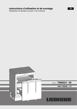 Liebherr UIKO 1560 Refrigerateur encastrable 1 porte Manuel du propriétaire