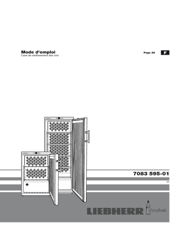 Liebherr WKr 1811-22 Vinothek Frigo à vin Manuel du propriétaire | Fixfr