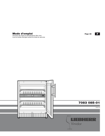 Liebherr WTES 1672 VINIDOR Frigo à vin Manuel du propriétaire | Fixfr