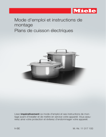 Miele KM 6520 FR Plaque électrique, vitrocéramique ou induction Manuel du propriétaire | Fixfr