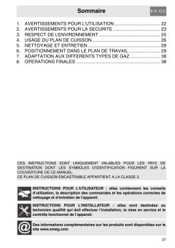 Smeg PGF 96 BE Taque au gaz Manuel du propriétaire