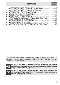 Smeg SR 975 PGH Taque au gaz Manuel du propriétaire