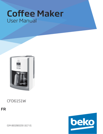 Beko CFD6151W Cafetière / Percolateur Manuel du propriétaire | Fixfr