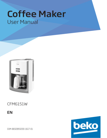 Beko CFM6151W Cafetière / Percolateur Manuel du propriétaire | Fixfr