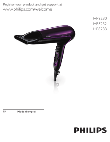 Philips HP8232/00 Sèche-cheveux Manuel du propriétaire | Fixfr