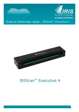 IRIS IRISSCAN EXECUTIVE 4 USB POWERED 8 PPM DUPLEX Scanner Manuel du propriétaire