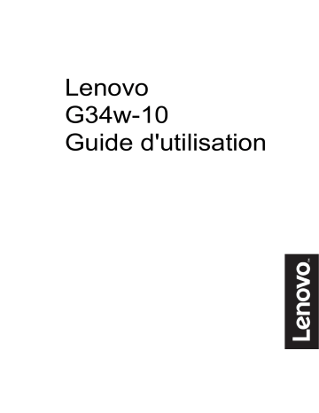 Lenovo G34W-10 Moniteur PC Manuel du propriétaire | Fixfr