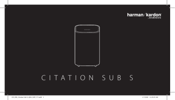 CITATION SUB S BLACK | Harman Kardon CITATION SUB S GREY Homecinema / soundbar Manuel du propriétaire | Fixfr