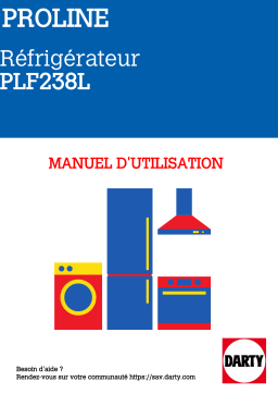 Proline PLF238L Réfrigérateur 1 porte Manuel du propriétaire