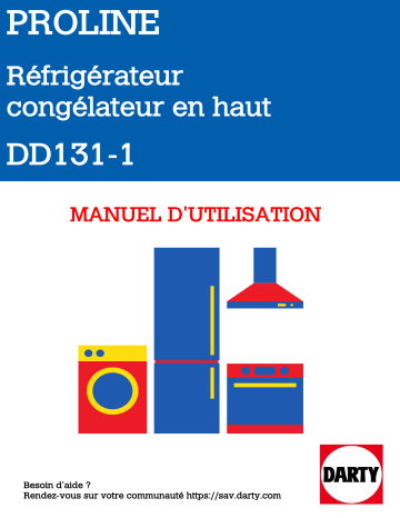 Proline DD131-1 Réfrigérateur Manuel du propriétaire | Fixfr