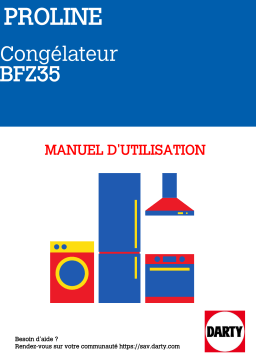 Proline BFZ 35 Petit congélateur Manuel du propriétaire