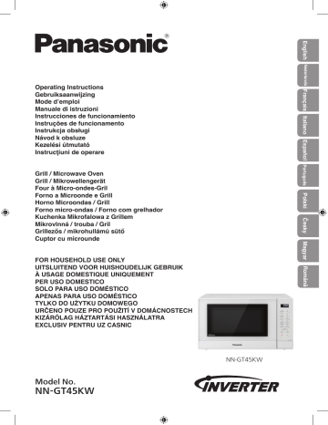 Panasonic NN-GT45KWSUG WHITE Four à micro-ondes Manuel du propriétaire | Fixfr