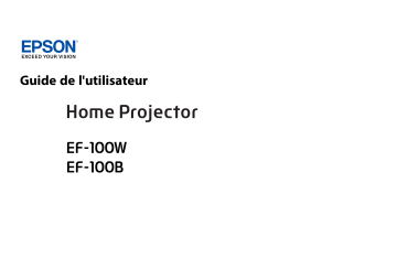 EF-100W | Epson EF-100B Vidéoprojecteur / Beamer Manuel du propriétaire | Fixfr