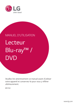 LG BP250.DDEULLK Lecteur DVD / Blu-ray Manuel du propriétaire