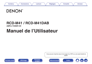 Denon D-M41DAB SILVER/WOOD Chaîne hi-fi stéréo Manuel du propriétaire | Fixfr