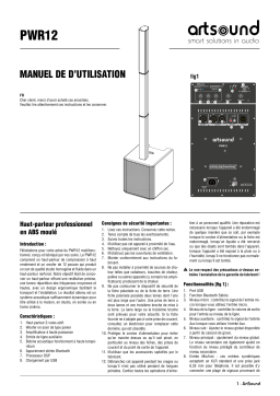 Artsound PWR12 Enceinte tour ou baffle Manuel du propriétaire