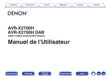 Denon AVRX2700HBKE2 AV receiver Manuel du propriétaire | Fixfr