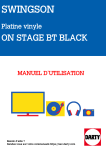 Swingson ON STAGE BT BLUE Tourne-disque ou platine vinyle Manuel du propri&eacute;taire