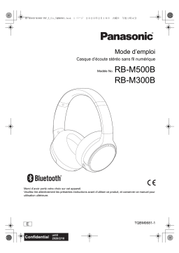 Panasonic RB-M500BE-K Casque audio ou écouteurs sans fil / Bluetooth Manuel du propriétaire