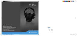 Sennheiser RS 118 Casque audio ou écouteurs sans fil / Bluetooth Manuel du propriétaire