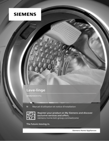 Siemens WM6HXE41FG Machine à laver Manuel du propriétaire | Fixfr