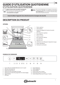 Bauknecht BCIO 3C33 EC Lave-vaisselle encastrable Manuel du propriétaire