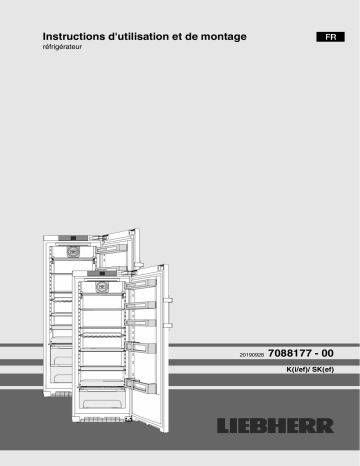 K 3730 BluPerformance | KEF 4330 COMFORT | Liebherr Kef 3730-20 BLUPERFORMANCE Réfrigérateur 1 porte Manuel du propriétaire | Fixfr