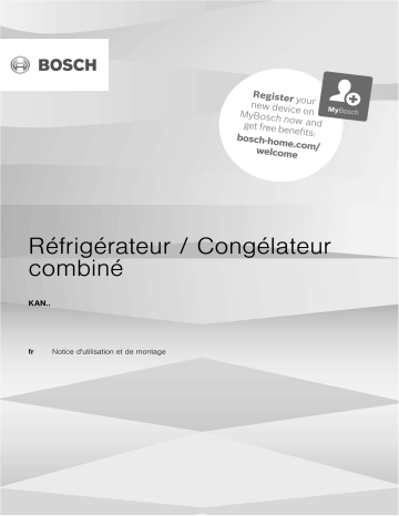 Bosch KAN93VIFP Frigo américain/French Doors Manuel du propriétaire | Fixfr