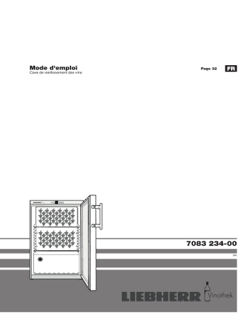 Liebherr WKB 1812-21 Frigo à vin Manuel du propriétaire | Fixfr