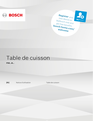 Bosch PXE611BB1E Plaque électrique, vitrocéramique ou induction Manuel du propriétaire | Fixfr