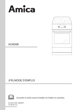 Amica ACI605B Cuisinière induction, vitrocéramique ou électrique Manuel du propriétaire