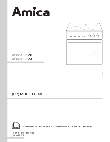 Amica ACV6005VB Cuisinière induction, vitrocéramique ou électrique Manuel du propriétaire | Fixfr