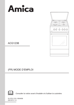 Amica ACG123B Gazinière Manuel du propriétaire