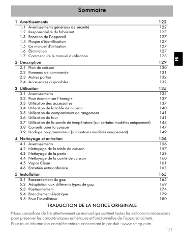 Smeg C9GMN9-1 Cuisinière mixte Manuel du propriétaire | Fixfr