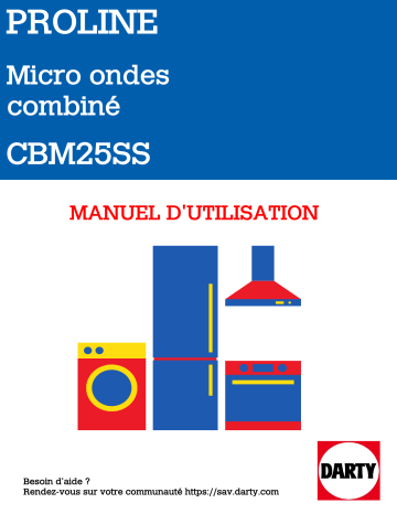 Proline CBM25SS Four à micro-ondes Manuel du propriétaire | Fixfr