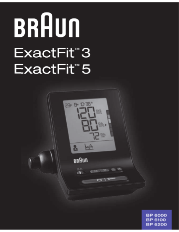 Braun BUA6150 EXACTFIT3 Tensiomètre / Cardiofréquencemètre Manuel du propriétaire | Fixfr