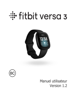 Fitbit VERSA 3 BLACK Montre connectée, activity tracker ou montre de sport Manuel du propriétaire