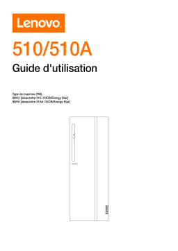 Lenovo IDEA 510-15ICB 90HU00C1BF Desktop PC / Mac Manuel du propriétaire