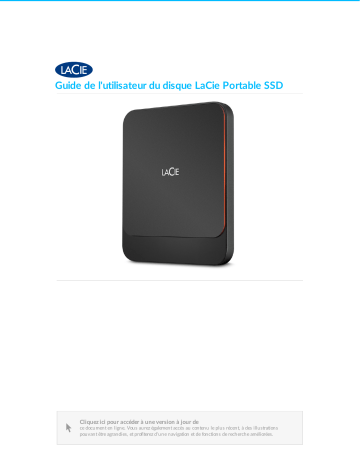 LaCie PORTABLE SSD 500GB Disque dur ou SSD externe Manuel du propriétaire | Fixfr