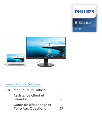 Philips B-LINE 272B7QUPBEB BLACK Moniteur PC Manuel du propriétaire | Fixfr