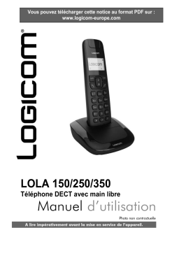 Logicom LOLA 150 BLACK Téléphone sans fil Manuel du propriétaire