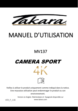 Takara MV137 CAMERA SPORT 2 ULTRA HD 4K Manuel du propriétaire