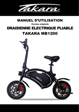 Takara MB1200D DRAISIENNE ELECTRIQUE PLIABLE Manuel du propriétaire