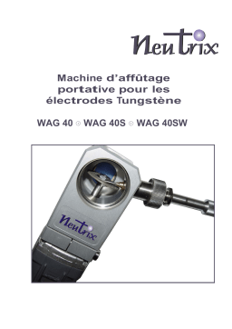 GYS WAG 40 TUNGSTEN ELECTRODE GRINDER Manuel du propriétaire