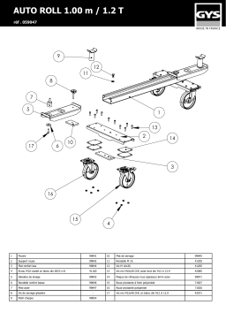GYS CHARIOT DE MANUTENTION AUTO ROLL 1.00m/1.2t Manuel du propriétaire