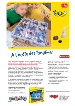 Haba 3219 a lecole des fantomes Manuel utilisateur