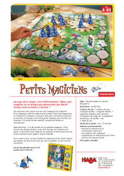 Haba 3267 petits magiciens Manuel utilisateur